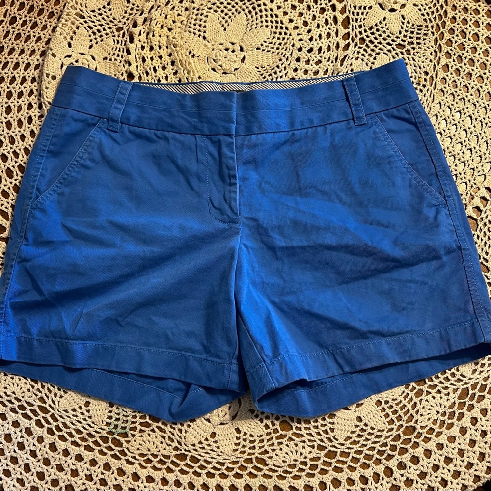 J. Crew Blue Chino Classic Tab Shorts Size 6